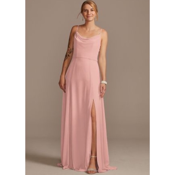 David’s Bridal Cowl Neck Bridesmaids Dress / size 0 - Picture 3 of 7